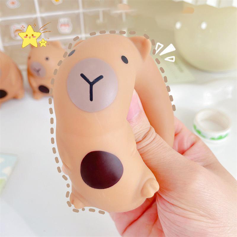 [JBTH] Phim hoạt hình dễ thương Capybara Mochi Pinching Toy Squishy Đồ chơi đàn áp phục hồi chậm Đồ 