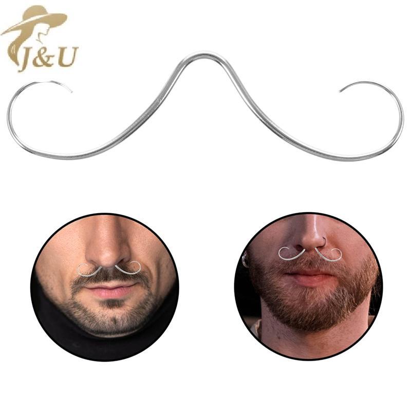 JU Creative Septum Mustache Mũi Nhẫn Dành Cho Nữ Thời Trang Thép Không Gỉ Mũi Nhẫn Vòng Septum Xuyên