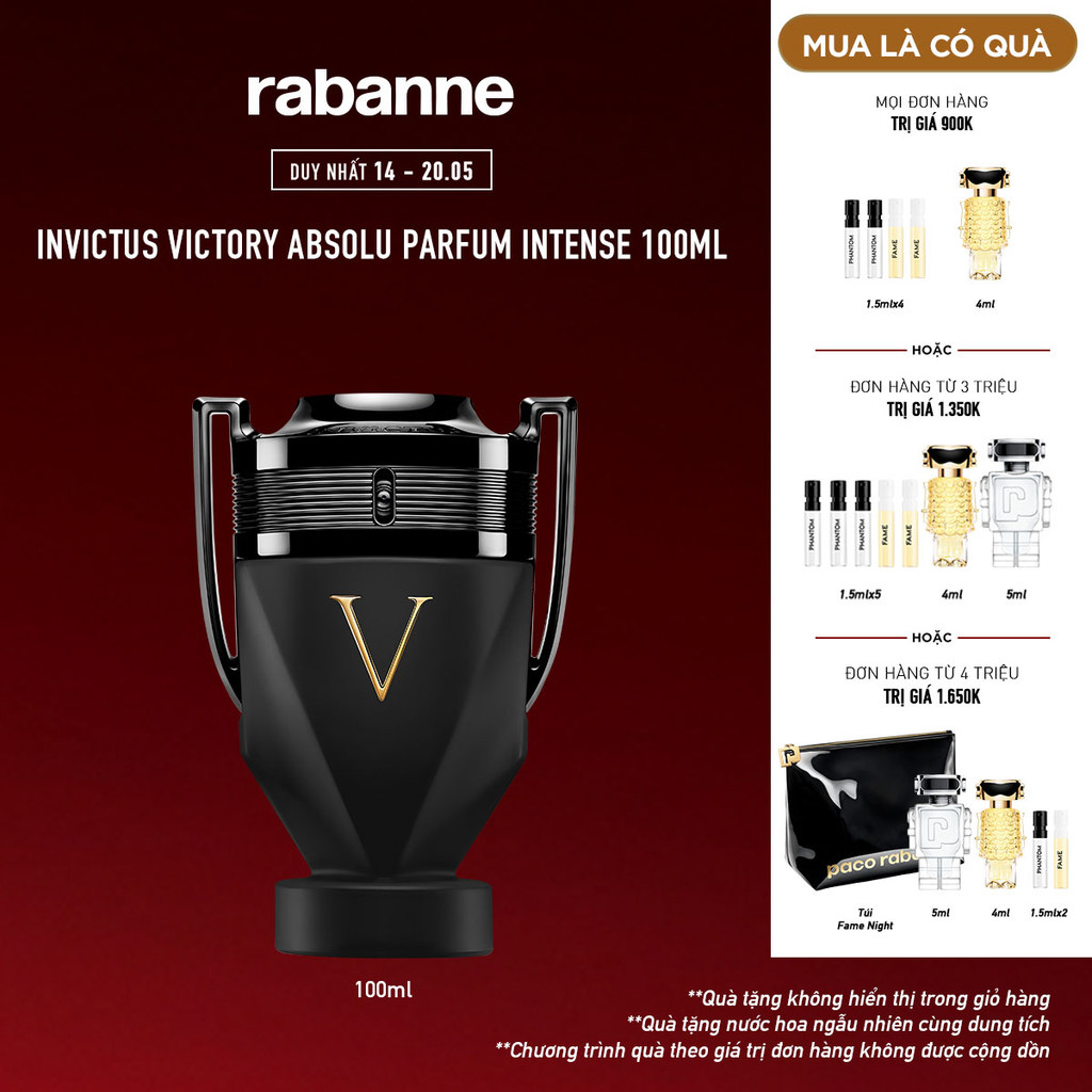 Nước hoa Nam  Rabanne Invictus Victory Absolu Parfum Intense 100ML