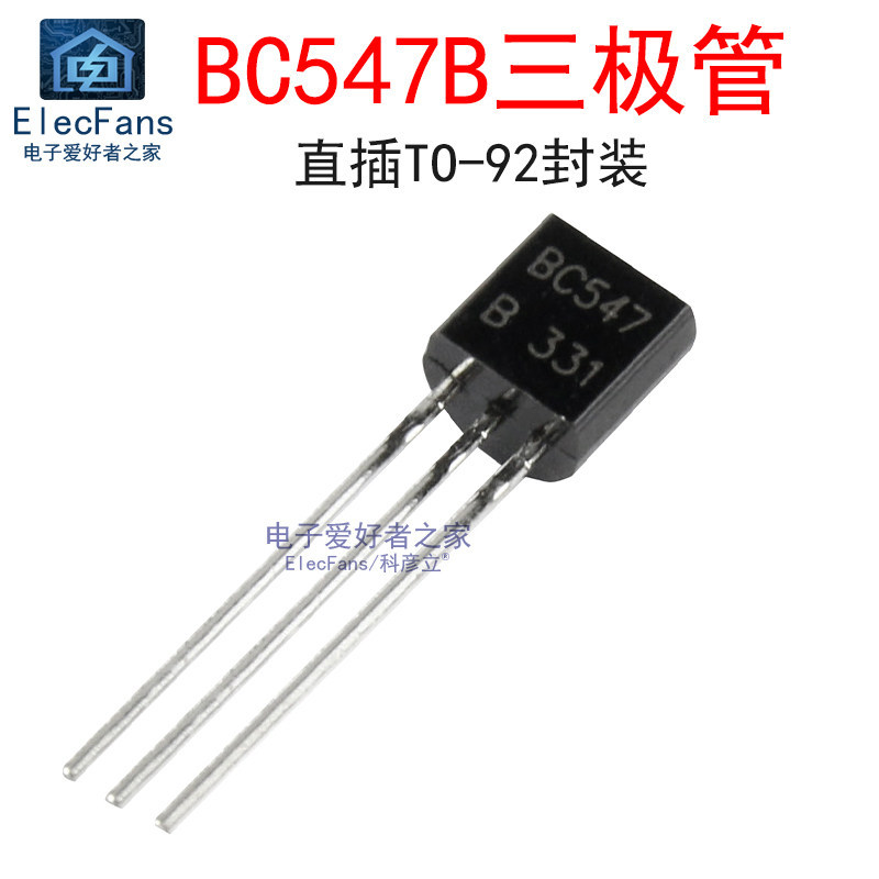 ((20 Chiếc) In-Line Triode BC547B TO-92 45V 0.1A Ống khuếch đại công suất Transistor BC547