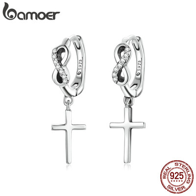 Bamoer Bông Tai Bạc 925 Đính Đá zircon bse474 Thời Trang Cho Nữ