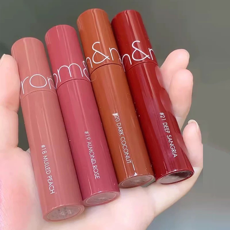 thanh lý son romand son romand Hàn Quốc ROMAND Juice Lip Glaze Water Film 07 Mirror 20 Son Bóng 06 S