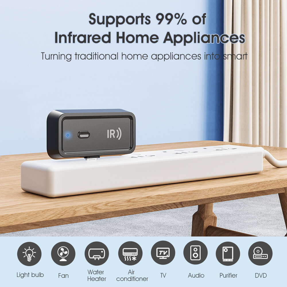 SMATRUL Tuya WiFi Smart IR Điều khiển từ xa Smart Home Bộ điều khiển từ xa đa năng hồng ngoại cho đi