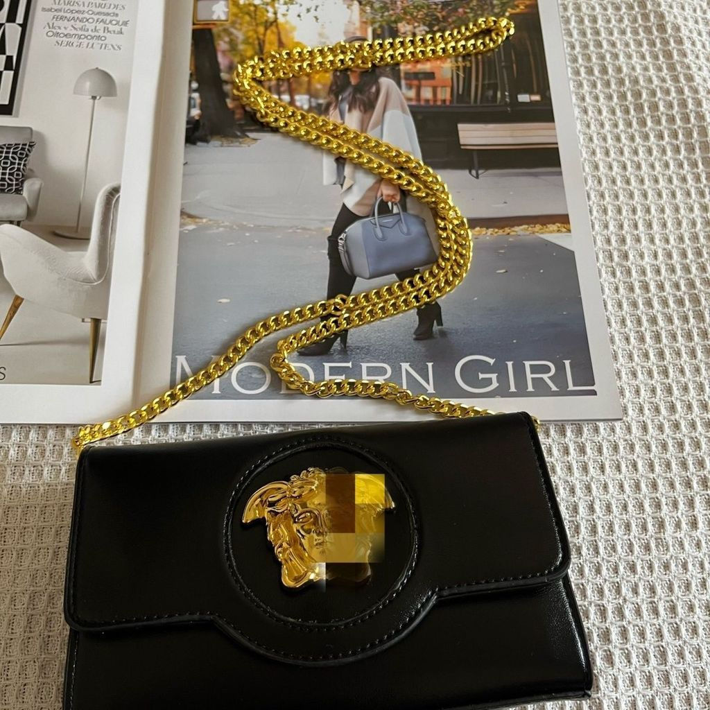 BO7NC 2VERSACE232 Túi Messenger Niche Họa Tiết Dây Xích Túi Nữ 2025 Phong Cách Mới Cao Cấp Thời Tran