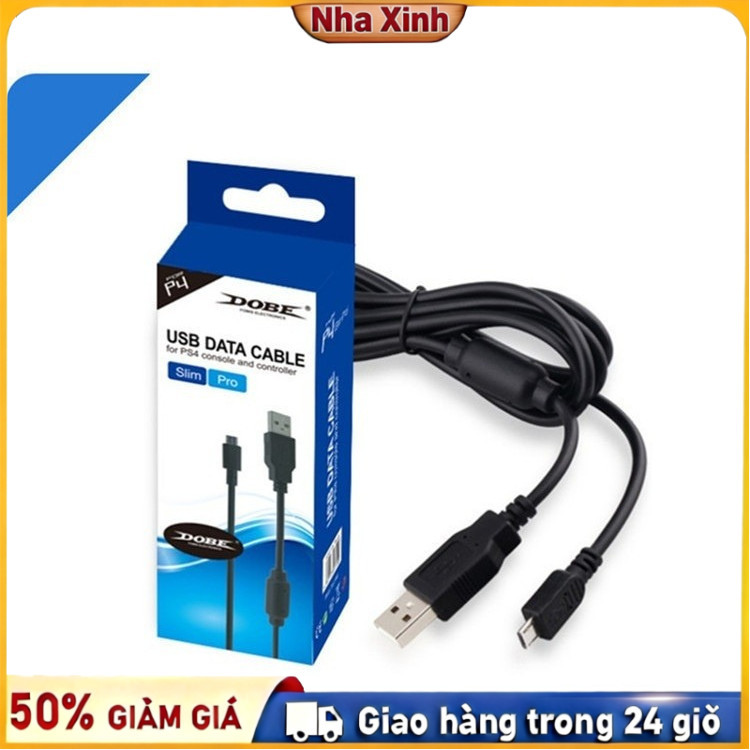 Cáp sạc USB dài 2m dành cho tay cầm PS4 – Dây cáp thay thế chất lượng cao – Phụ kiện không thể thiếu