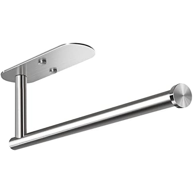 HUFEEOH Adhesive Paper Towel Holder Under Cabinet Wall Mount for Kitchen Paper Towel, Stainless Stee