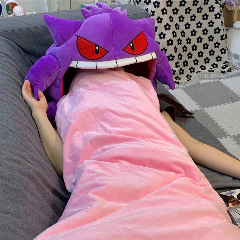 [Manmei] Gengar Gối Ngủ Chăn Đầu Gối Búp Bê Cực Lớn Sang Trọng Ngủ Chăn Pokémon Pokémon