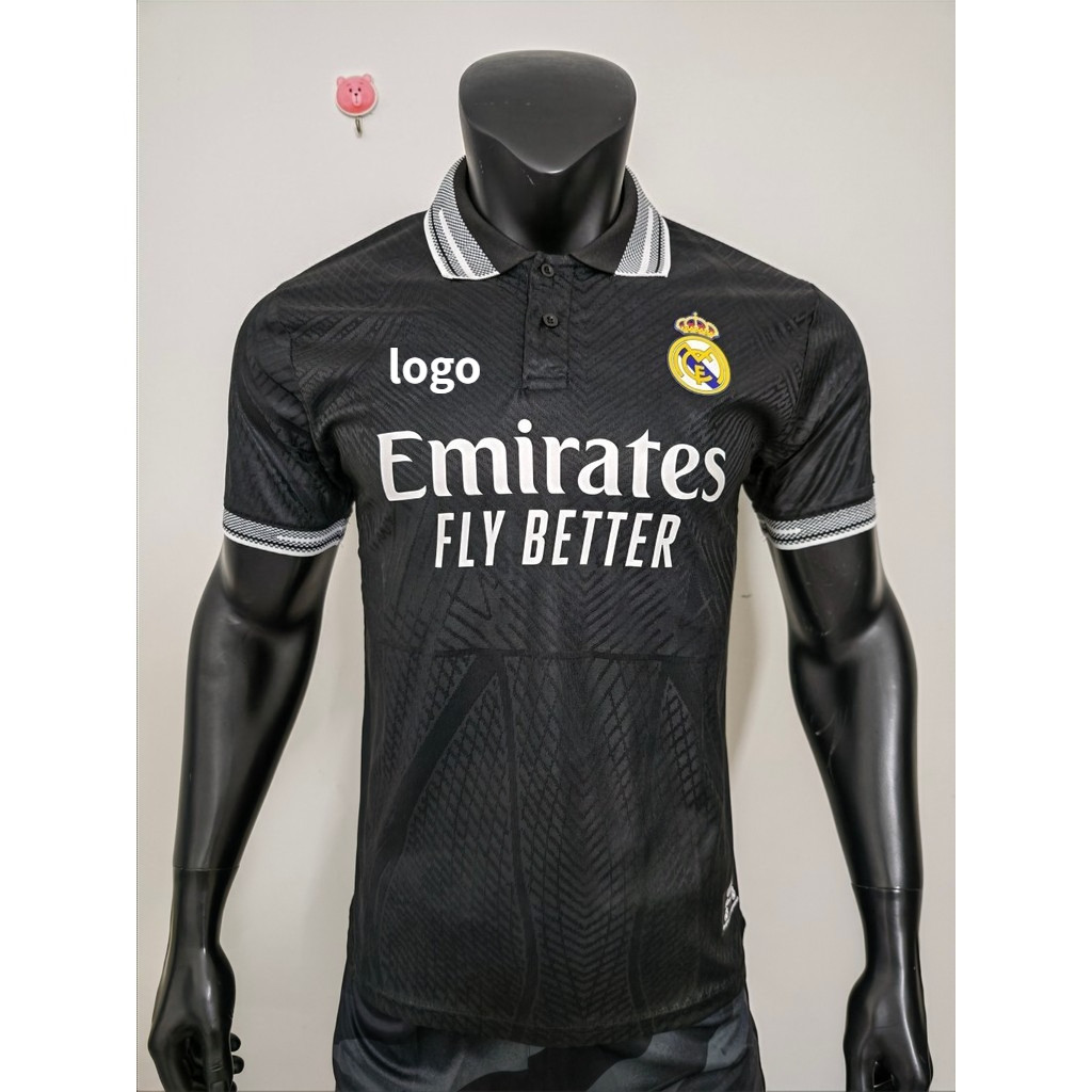 Bán chạy 2026-27 Real Madrid Casual Player Edition Jersey (đen), Có thể tùy chỉnh, Có kích thước S -