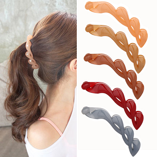2024 Phong Cách Mới Cao Cấp Xoắn Kẹp Acrylic Lớn Tóc Tập Đa Banana Kẹp Dọc Đuôi Ngựa Kẹp Chuối Kẹp