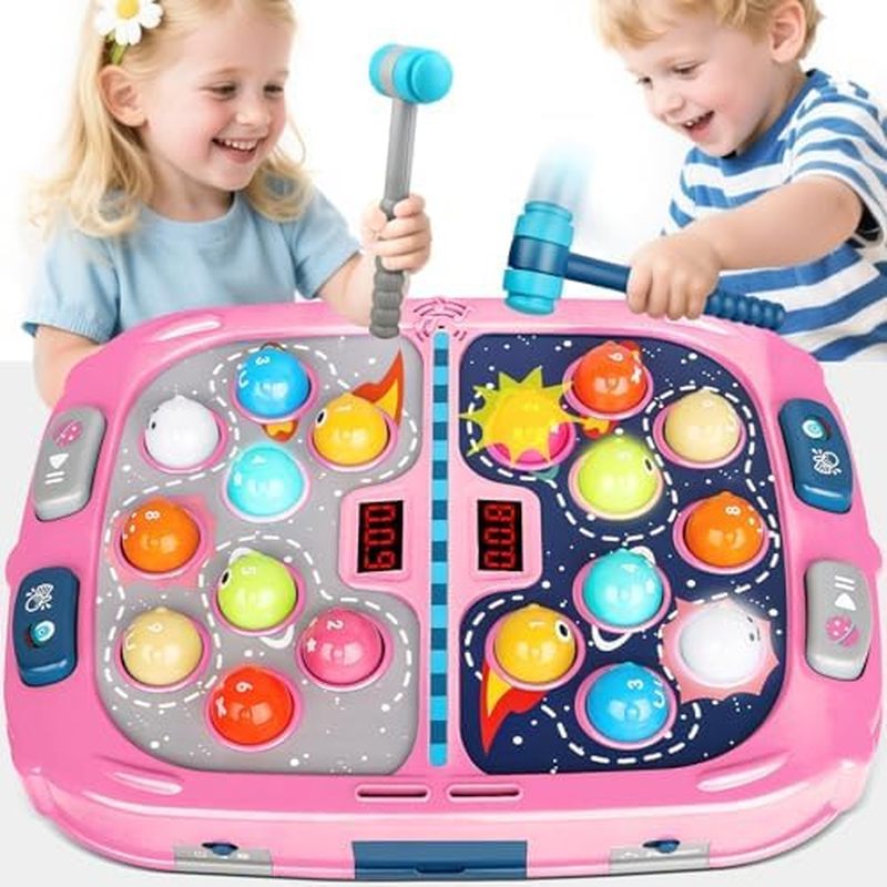 hack a Game Mole, Toys for 3 4 5 6+ Year Old Boys Girls, Whack a Game for Kids, Gifts for 3-12 Year 