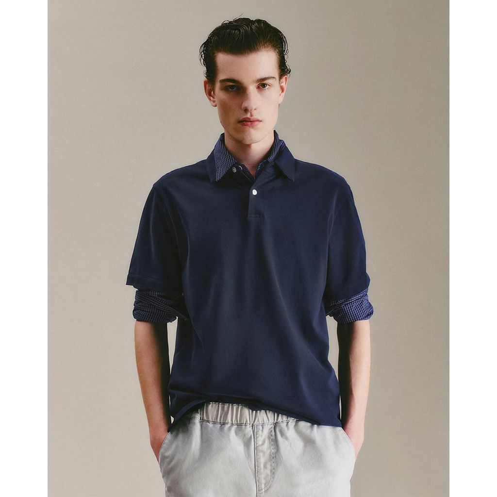 URBAN REVIVO - Áo polo nam cổ bẻ tay ngắn lịch lãm UMU450025-L8A
