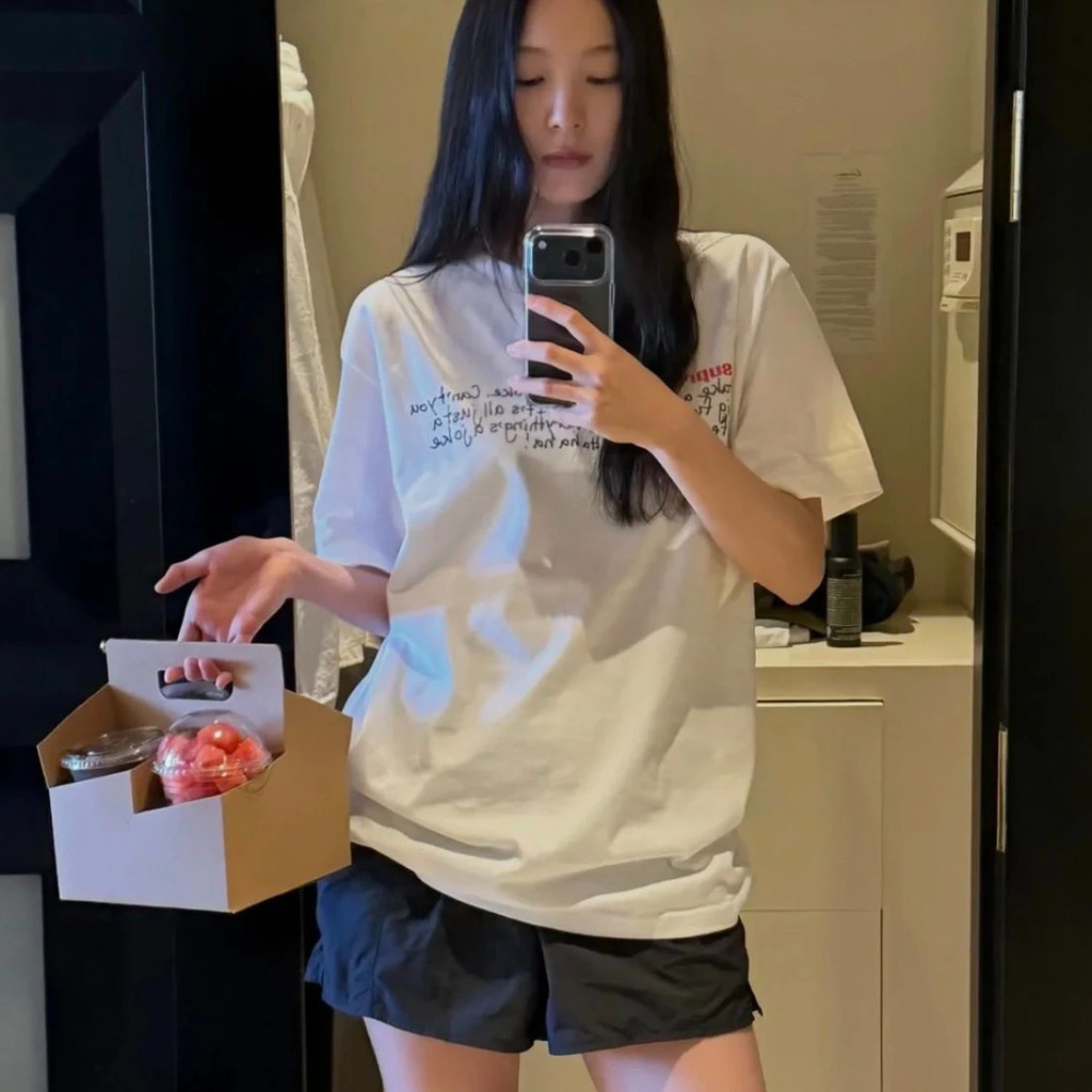 SUP Fw25 Week7 áo thun ngắn tay in logo thiết kế áo thun ngắn tay