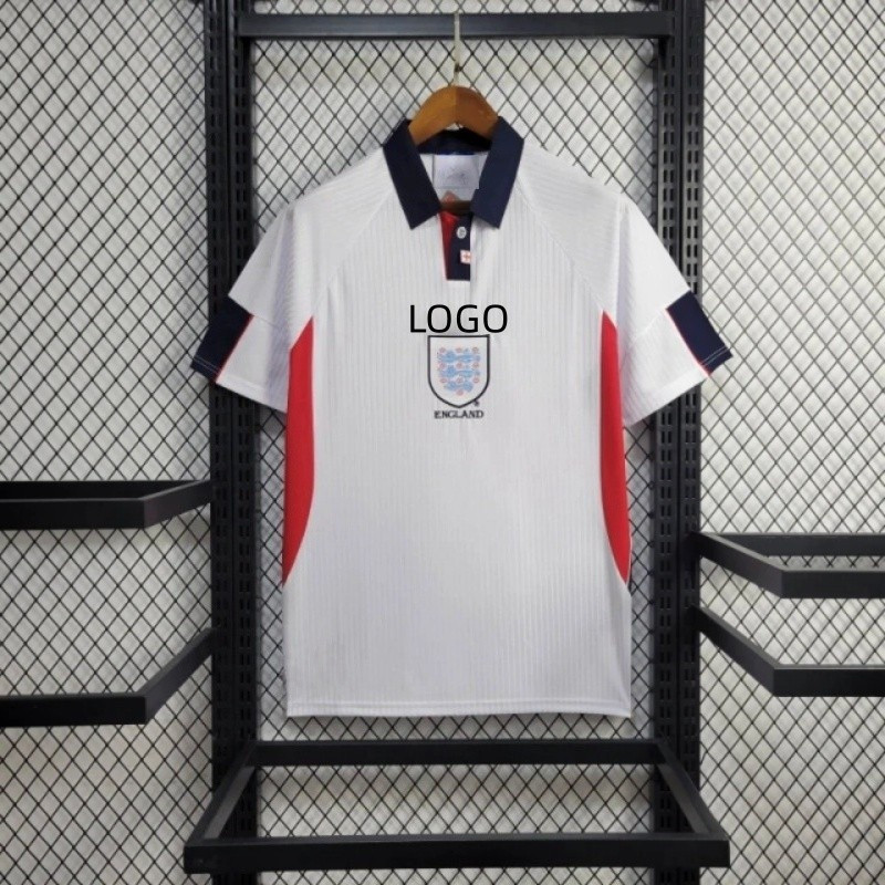 1998 England Home Retro Edition Áo Sơ Mi Áo Sơ Mi Bóng Đá Cho S-2XL