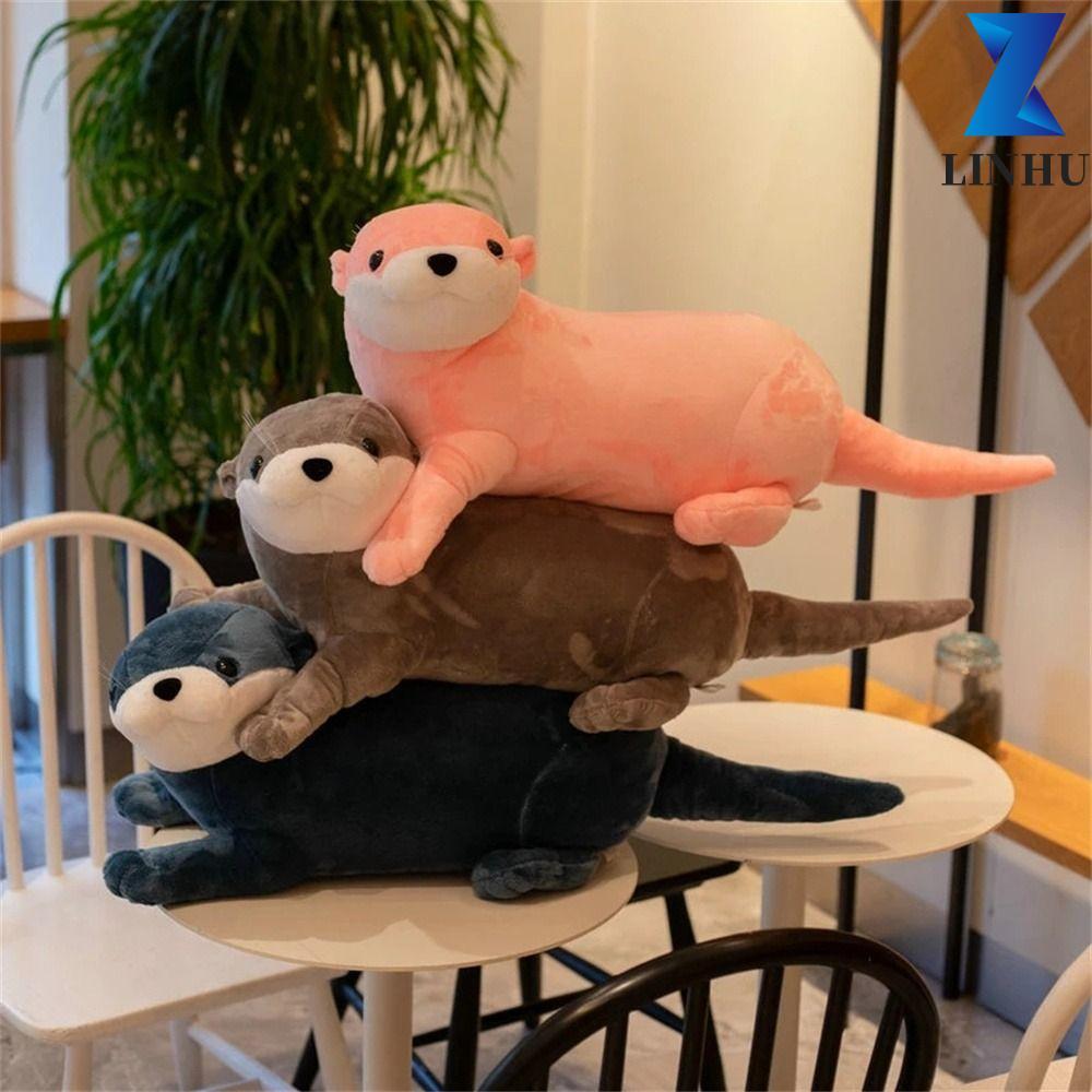 LINHU Otter Đồ Chơi Sang Trọng Trang Trí Phòng Mềm Mại Đáng Yêu Quà Tặng Cho Trẻ Em Otter Búp Bê Nhồ