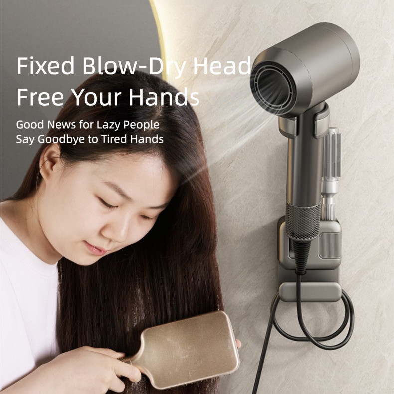 🍎 Giá treo máy sấy lười Móc treo máy sấy không cần tay Kệ để máy sấy không cầm tay Giá đỡ máy sấy ph