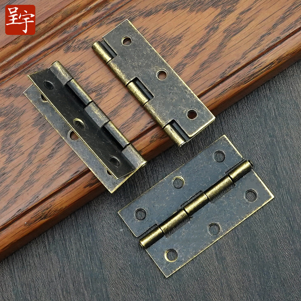 5.5-60 * 38mm Bản lề lớn Bản lề đồng xanh Bản lề phẳng 6 lỗ Bản lề lớn Bản lề phẳng 8cm Bản lề hộp q