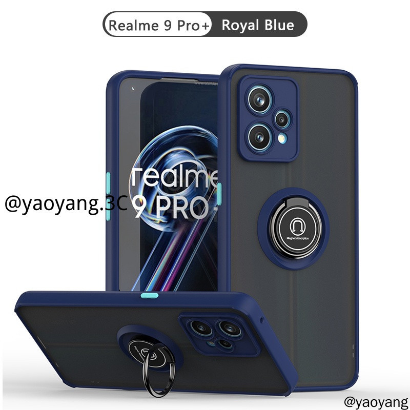 Dành Cho oppo Realme 9 9Pro 9Pro + Ốp Lưng Giá Đỡ Điện Thoại Đứng Ngón Tay Bảo Vệ Toàn Diện Camera R