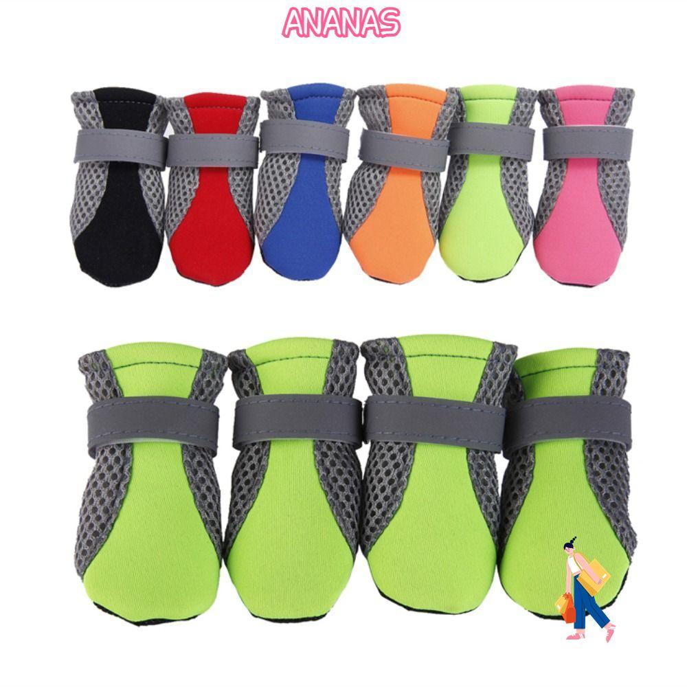 Giày cho chó thú cưng ANANAS, Giày đi mưa đế mềm có thể điều chỉnh, Giày cho thú cưng chống nước bền