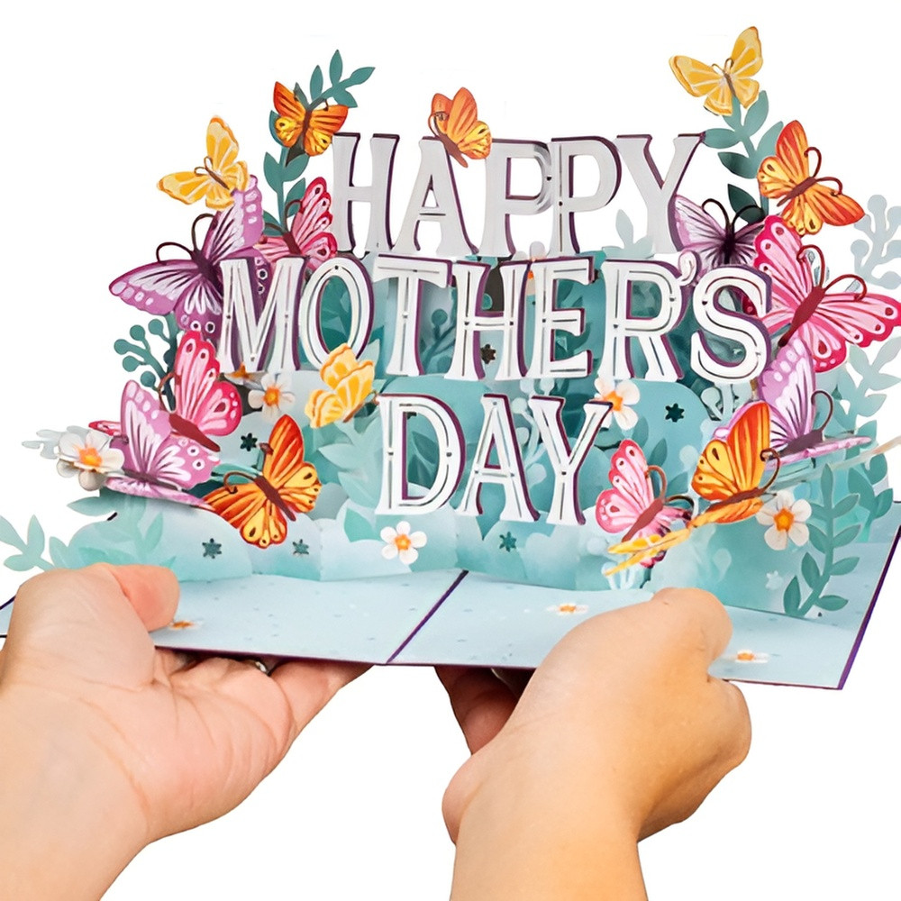 [Elegant 3D Design] 3D Pop-Up Mother's Day Card/Greeting Card for Mom/Best Gift for Mother's Day