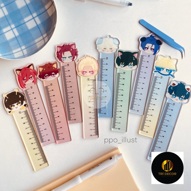 Ppo | Thước Blue Lock 10cm nền màu