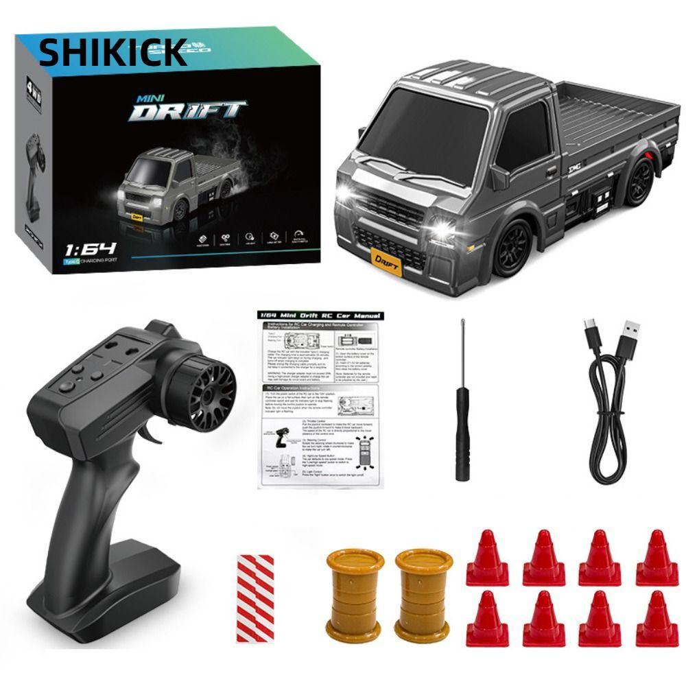 SHIKICK RC Drift Car, Xe tải RC 4WD 1: 64 tốc độ cao, Đèn LED chất lượng cao có thể sạc lại 2.4G Mic