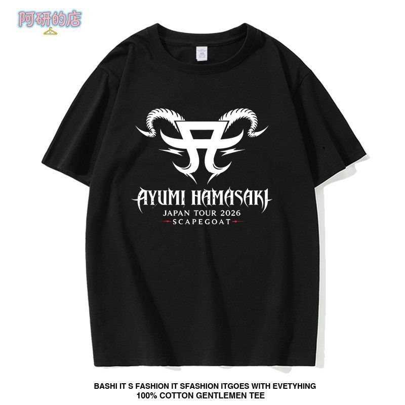 Ayumi Hamasaki ayumi Tour Hòa Nhạc Tour Cho Sin Sheep Nam Nữ Hỗ Trợ Quần Áo Ngoại Vi Áo Thun Tay Ngắ