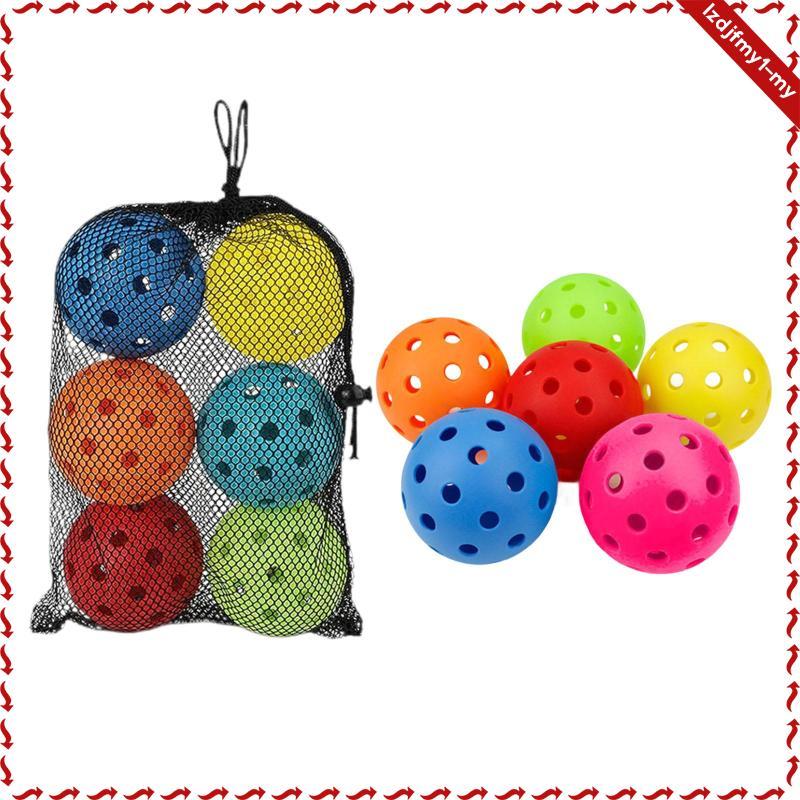 Leipupa 6x Quả Bóng Pickleball 40 Lỗ Quả Bóng Pickle Cho Giải Đấu Chơi Trong Nhà Ngoài Trời