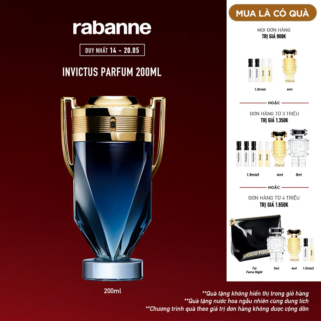 Nước hoa Nam Rabanne Invictus Parfum 200ML