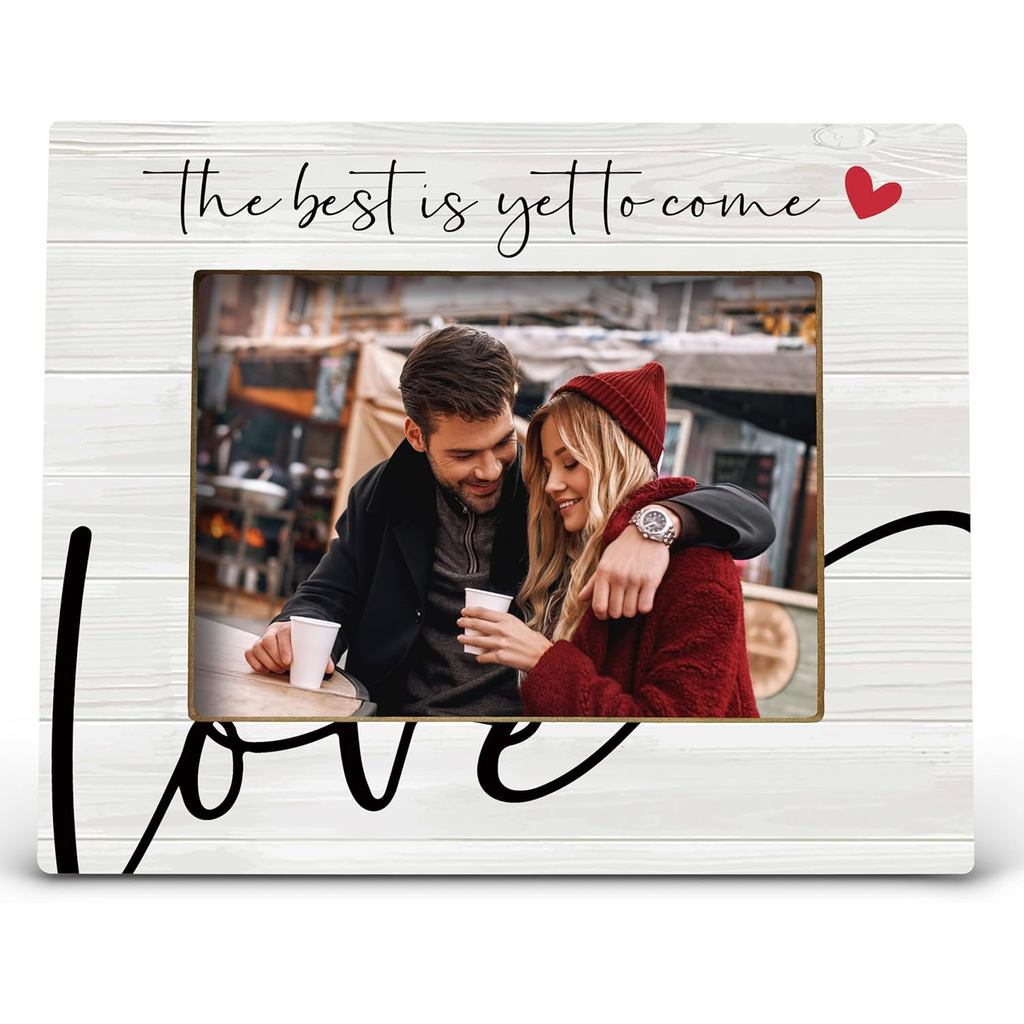FONDCANDON The Best is Yet to Come Love Picture Photo Frame, Quà tặng đính hôn Valentines cho anh ấy