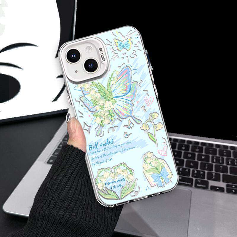 Ốp điện thoại Lily of the Valley Butterfly Thích hợp cho IPhone17promax / 16 / 15 Xiaomi 17 / 14 Red
