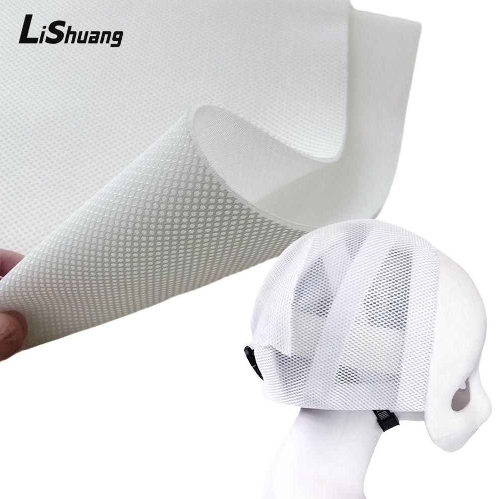 LISHUANG Vải lưới không khí thoáng khí, Vải lưới Kigurumi rỗng màu trơn, Thời trang màu trắng DIY Ch