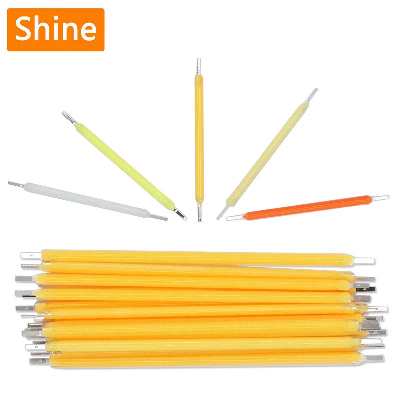 10 Chiếc COB LED Dây Tóc Edison Bóng Đèn Phần 18.8mm 29mm 38mm 54mm 68mm DC 3V 12V 57V 80V Phụ Kiện 