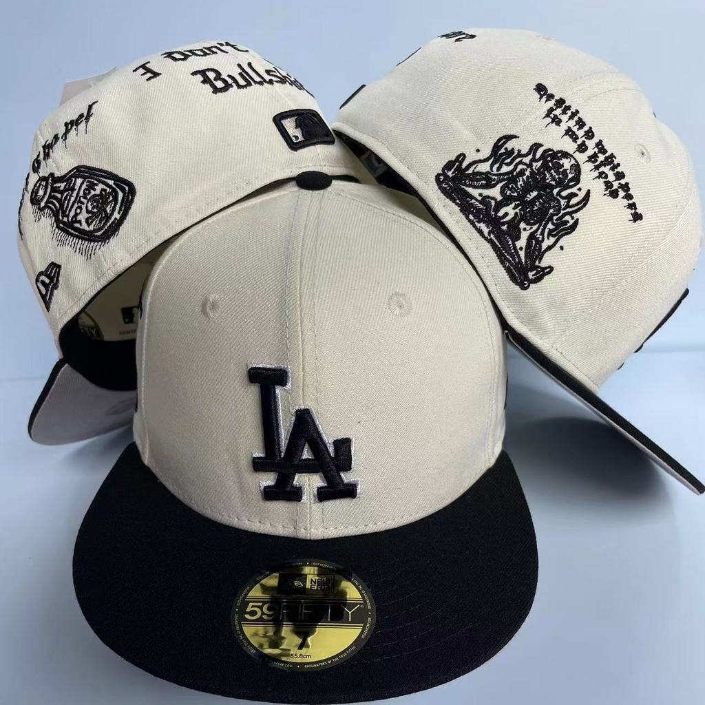 Dodgers Hat Sun Cap Full Closed Fit Caps Mũ bóng chày Mũ vành phẳng KCQX