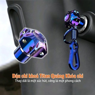 Xe Máy Sửa Đổi Đầu Chìa Khóa CNC Sửa Đổi Burnt Titanium 125 Rowing 400 Titan Đốt Chìa Khóa Đầu Móc Khóa