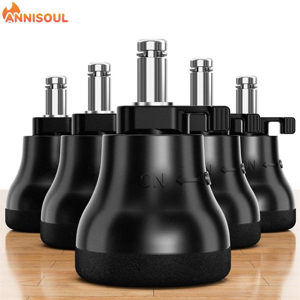 [NISO]5PCS Office Chair Caster Wheels Set Swivel Type for Fixed Base Chair Replacement
