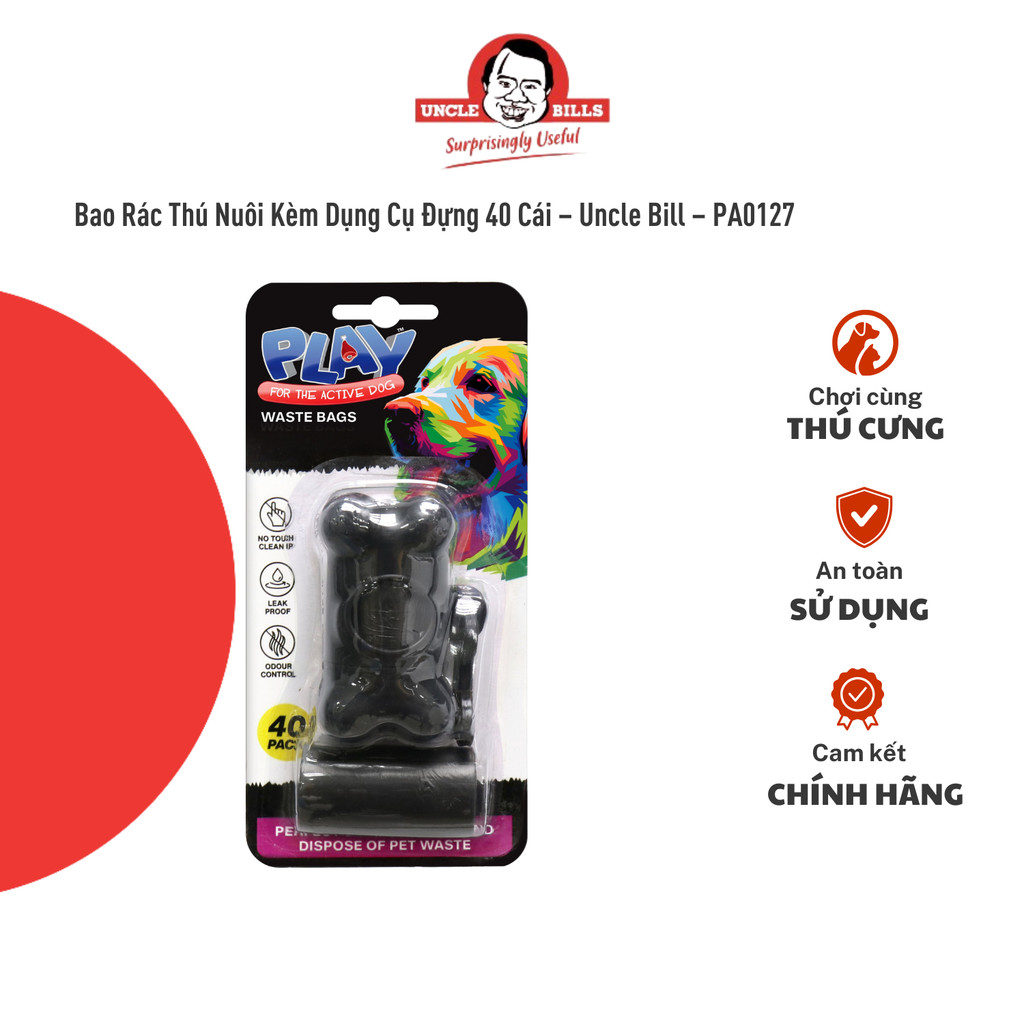 Bao Rác Thú Nuôi Kèm Dụng Cụ Đựng 40 Cái – Uncle Bill – PA0127