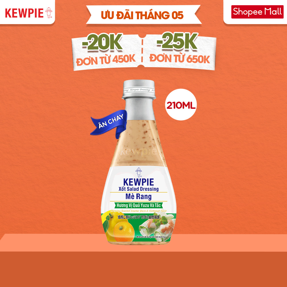 Xốt Salad Dressing Mè Rang Kewpie Hương Vị Quả Yuzu & Tắc 210ml