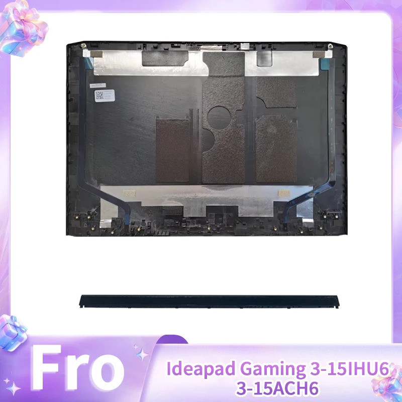 Laptop Mới Thay Thế Dành Cho Ideapad Gaming 3 15IHU6 15ACH6 LCD Ốp điện thoại Bản Lề Màu Đen