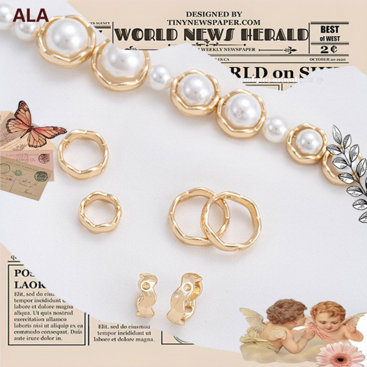 💖Phụ kiện trang sức DIY💖Vòng cổ DIY handmade bằng vàng 14K phủ màu sóng, kèm miếng đệm - Trang sức t