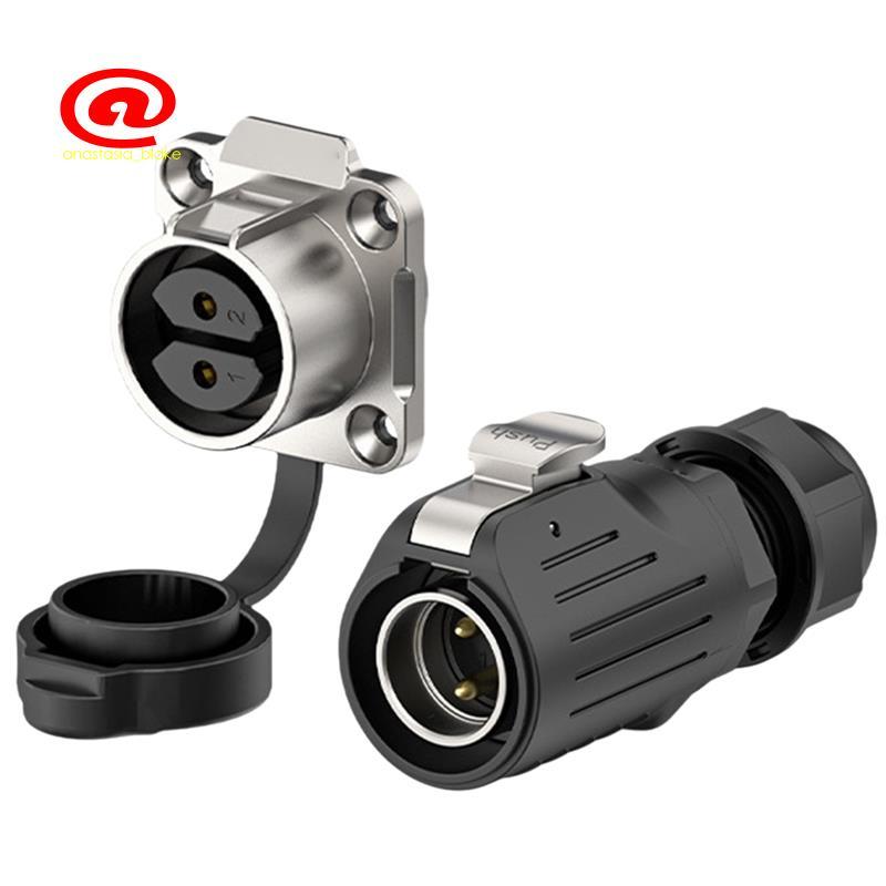 LP20 2 Pin Đầu Nối Hàng Không Công Nghiệp 2pin Bảng Gắn Bảng Điều Khiển Ổ Cắm Nữ Nam Cắm Cáp Hàn Dây