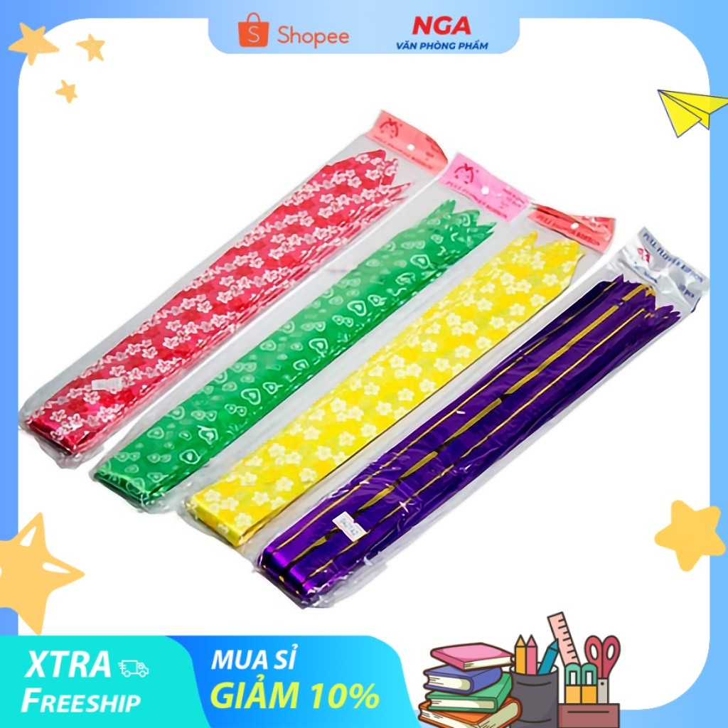 [MUA SỈ GIẢM 10%] [COMBO 2 BỊCH] Nơ rút gói quà đại 5cm (042142) (10 cái/bịch)