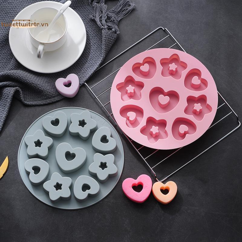 TRTR Đa Năng Trái Tim Ngôi Sao Nhỏ Bánh Quy Làm Dụng Cụ Lấp Lánh Ngôi Sao Chocolate Muse Bánh Khuôn 