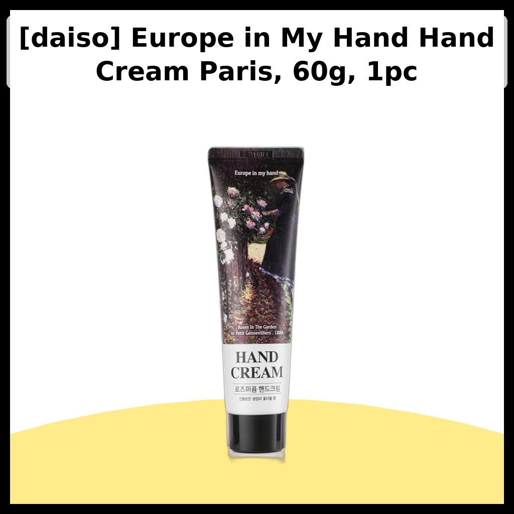 [daiso] Europe in My Hand Cream Paris, 60g, 1pc / Kem cầm tay Hàn Quốc / Hương hoa / 100% Authentic 