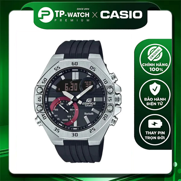 Đồng hồ nam Casio Edifice ECB-10P-1ADF Chính Hãng - Bluetooth - Dây cao su | ECB-10P
