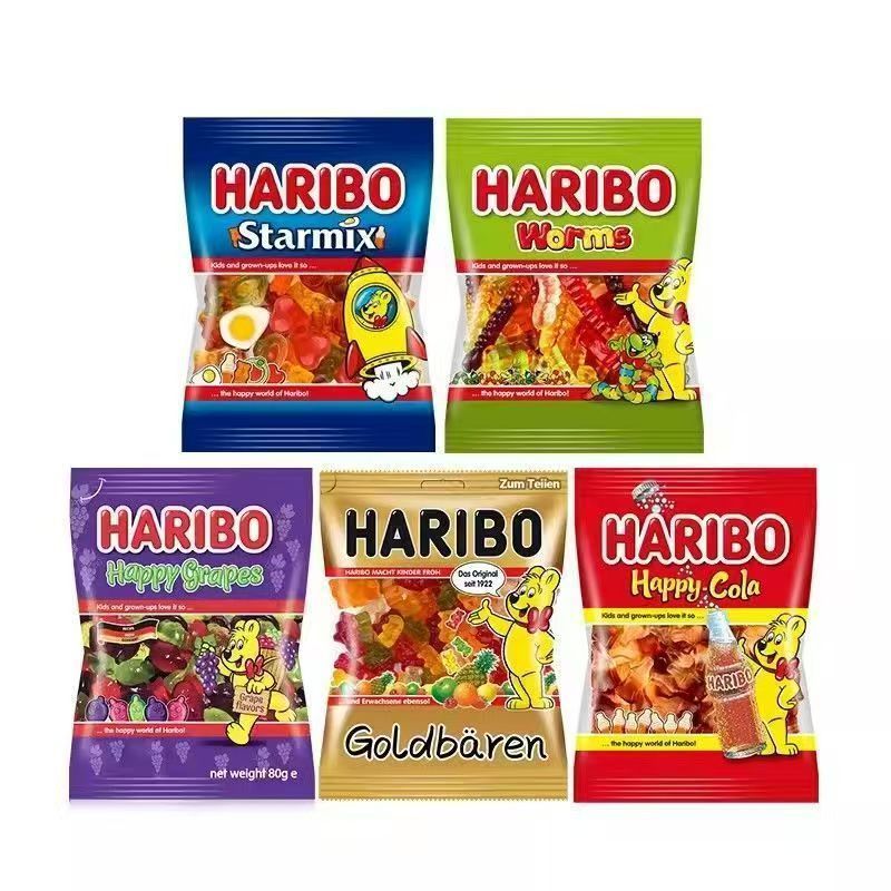 Nhập Khẩu HARIBO Gummy HARIBO Gummy Gói Nhỏ Hương Nho Cola Gấu Kẹo Đa Vị