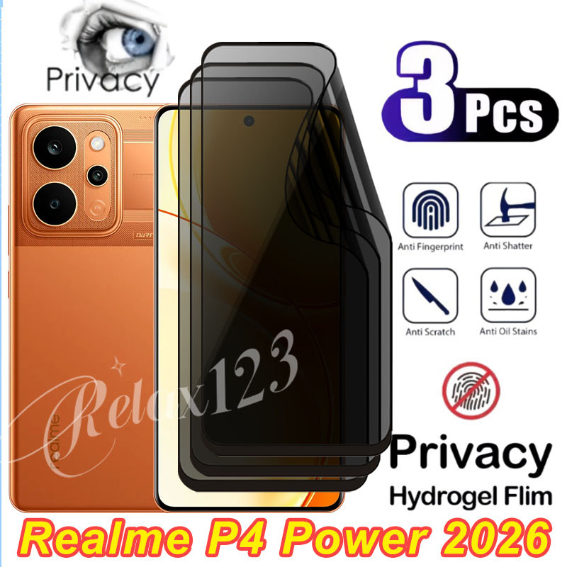 Dành Cho Realme P4 Power 5G 3 Phim Hydrogel Chống Riêng Tư Cho Realme P4 Lite P4 Pro realmeP4 Power 