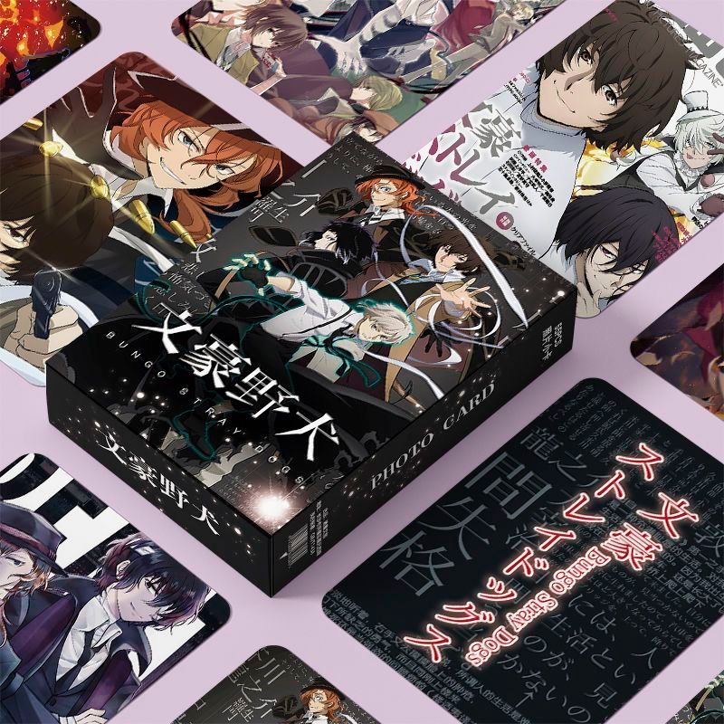 Bungou Stray Dog Laser Photocard 55 Anime Hàng Hóa Polaroid Tự In Hai Chiều Flashcard LOMO Thẻ 26.5.