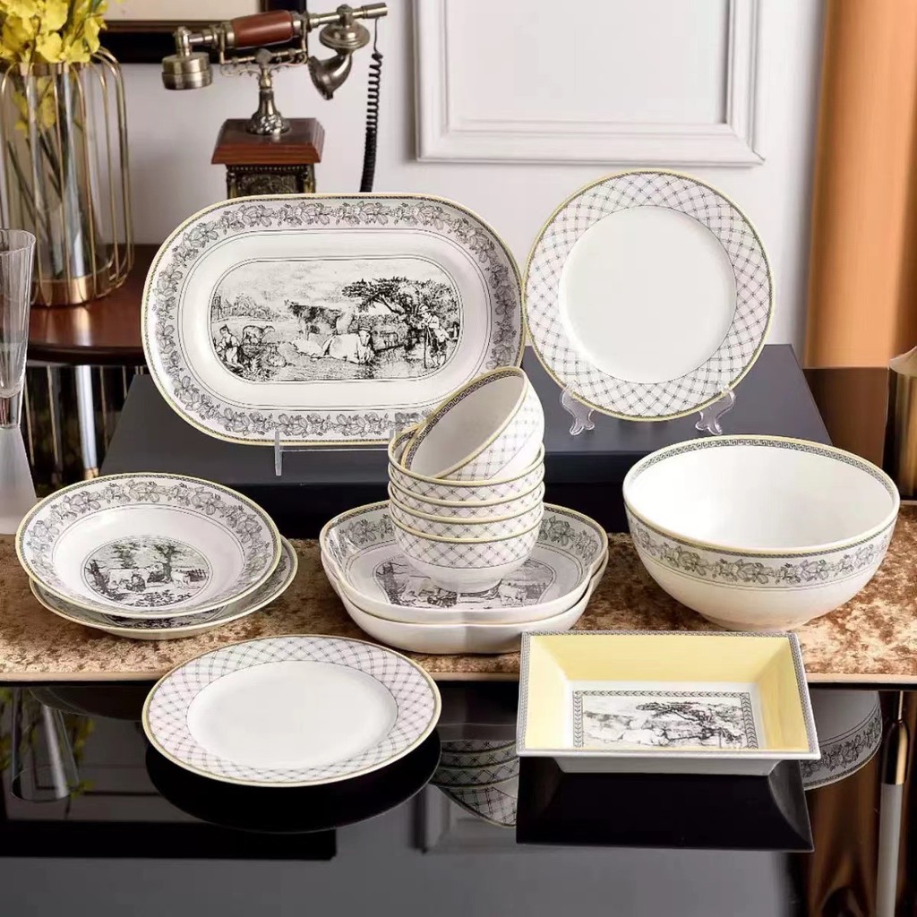 Vivo Estate Tableware: Household rice bowls, dinner plates, large soup bowls, flat plates, soup plat