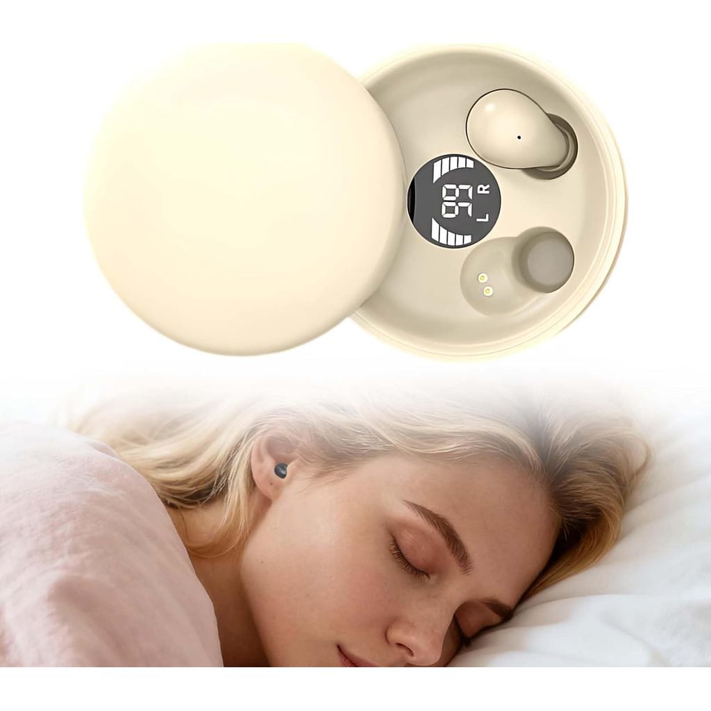 Mini Invisible Headphones Bluetooth 5.4, 2025 New Noise Cancelling Headphones for Sleeping, Comforta