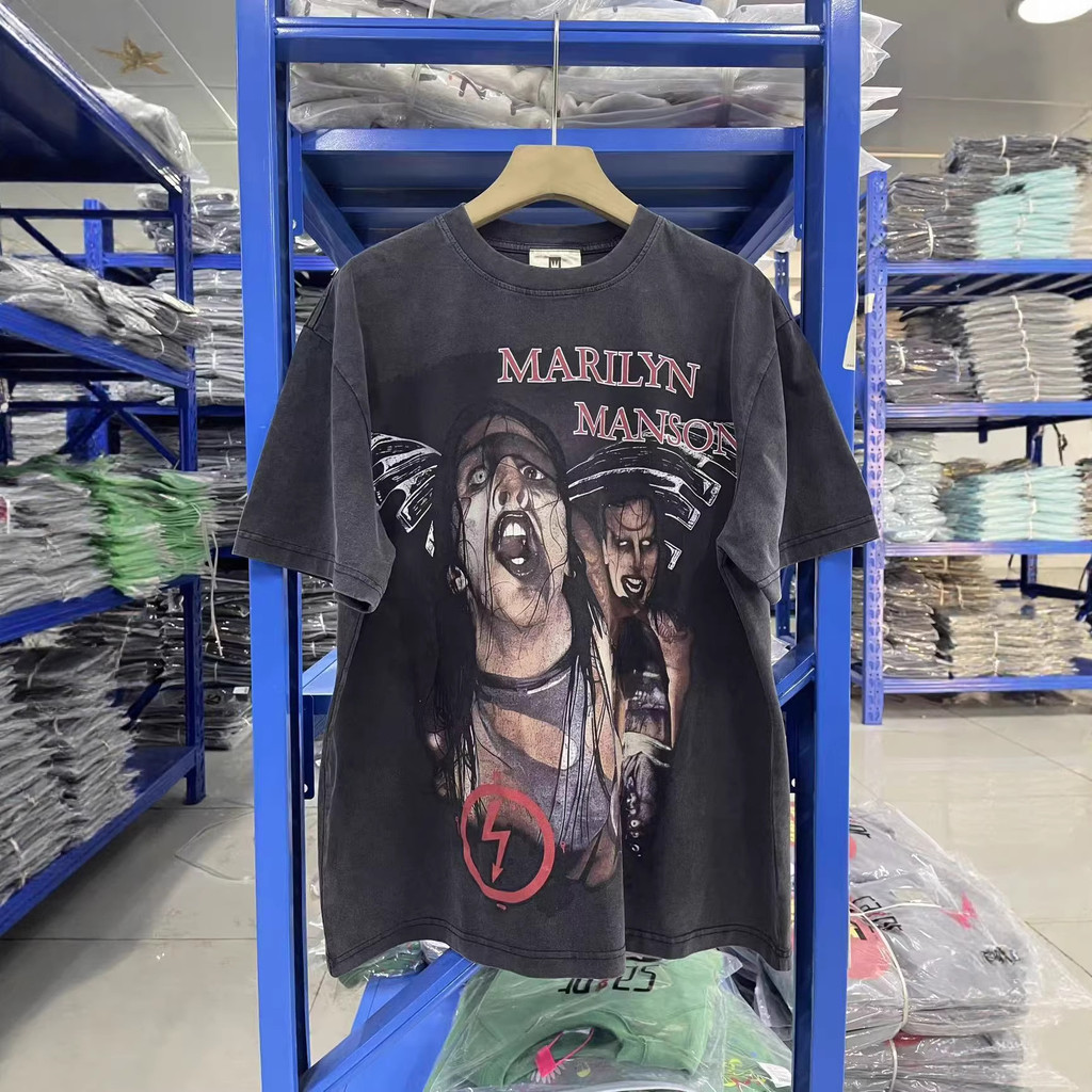 ZSED Vintage Marilyn Manson tee Marilyn Manson vintage washed distressed short sleeve shirt T Shirt